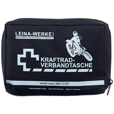 Abbildung von Leina WERKE REF 17010 Kraftrad Verbandtasche, Inhalt DIN 13167, schwarz