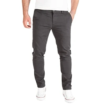 Abbildung von PITTMAN Derrick Chino Hosen Für Männer Slim Fit Stoffhose Herren Chinohosen Stretch Hose, Grau (Licorice191102), W30/L30