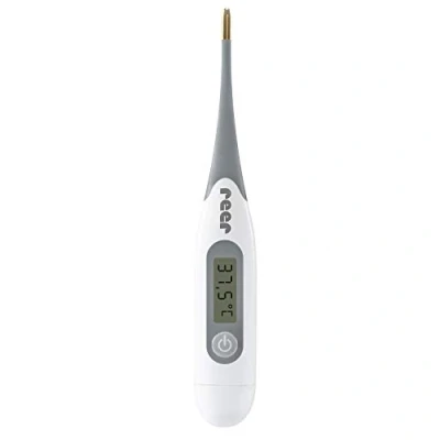 Abbildung von reer ExpressTemp Digitales Fieberthermometer, Messzeit 10 Sekunden, vergoldete flexible Spitze, für Baby und Kind