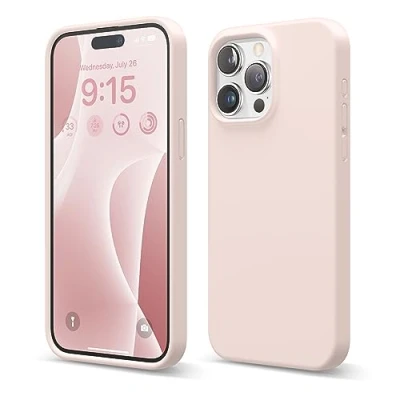 Abbildung von elago Liquid Silikon Hülle kompatibel mit iPhone 15 Pro Max Premium Handyhülle Rundumschutz [4 Schichten Anti Shock Struktur], Weiches Mikrofaserfutter