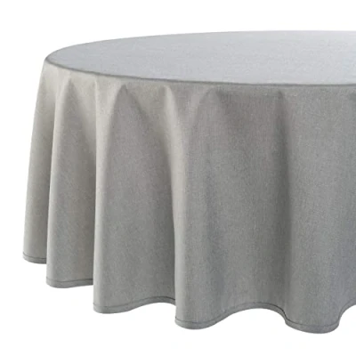 Abbildung von Tischdecke Wien Home, Moderne Tischwäsche mit Fleckschutz für das ganze Jahr, grau, 160x220 cm oval