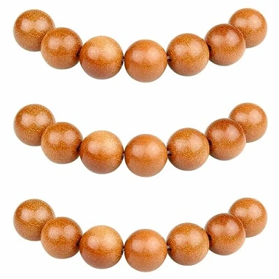 Abbildung von MJDCB Perlen zum Auffädeln 8mm 45 stück Goldener Sandstein Halbedelsteine mit Loch Lose Runde Steinperlen für Herstellung Schmuck Armbänder Halsketten