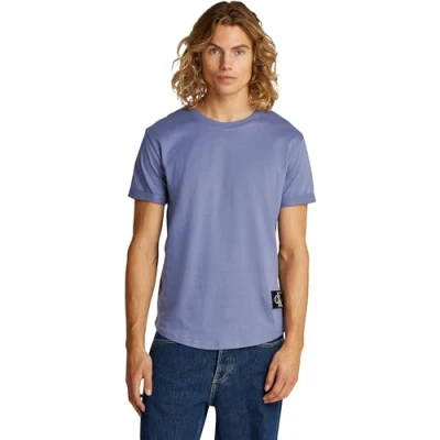 Abbildung von Calvin Klein Jeans Badge TURN UP Sleeve Tshirt basic, Herren, Größe: XXL, Grisaille