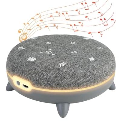 Abbildung von TERRAILLON Zen Box, Entspannungshilfe, Geräuschmaschine, weiß, mit 7 beruhigenden Sounds, Streaming von Musik über Bluetooth, 8 Lichteinstellungen, Programme 30 60 90 min, USB C