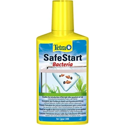 Abbildung von Tetra SafeStart Aquarienstarter mit lebenden nitrifizierenden Bakterien, erlaubt den schnellen Einsatz von Fischen, 250 ml Flasche