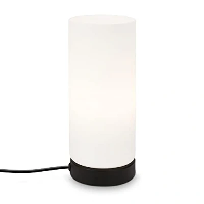 Abbildung von BRILONER Leuchten Tischleuchte, Tischlampe inkl. Kabelschalter, 1x E14, max. 25 Watt, Weiß Schwarz, 100x250mm (DxH)