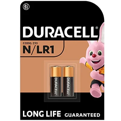 Abbildung von Duracell Specialty N Alkaline Batterie 1,5 V, 2er Packung (E90/LR1) entwickelt für die Verwendung in Taschenlampen, Taschenrechnern und Fahrradlichtern
