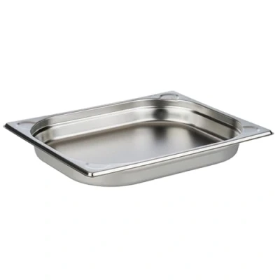 Abbildung von APS GN Gastronomiebehälter 1/2, Edelstahl, 32,5 x 26,5 cm, Tiefe: 40 mm, Inhalt: 2,00 Liter