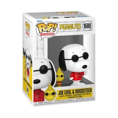 Abbildung von Funko Pop! &amp; Buddy: Peanuts Joe Cool mit Wdstk Classic Vinyl Sammelfigur Geschenkidee Offizielle Handelswaren Spielzeug Für Kinder und Erwachsene Cartoons Fans