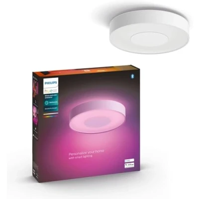 Abbildung von Philips Hue White &amp; Color Ambiance Xamento Deckenleuchte M (2.350 lm), dimmbare Badezimmerlampe für das Lichtsystem mit 16 Mio. Farben, smarte Lichtsteuerung über Sprache und App, weiß