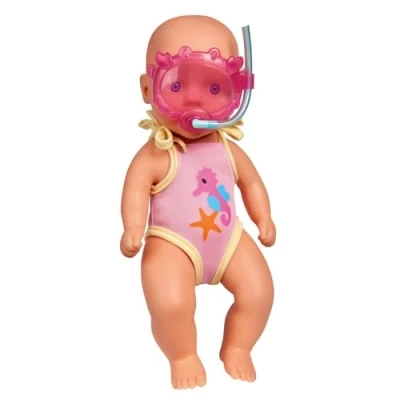 Abbildung von Simba 105030172 New Born Baby Badepuppe, Vollvinylpuppe In Badeanzug Mit Schwimmbrille, 30cm, Babypuppe, Ab 3 Jahren