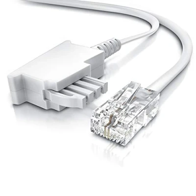 Abbildung von CSL Computer Internet Kabel Routerkabel TAE F Stecker auf RJ45 6m Internetkabel Router an die Telefondose Kompatibel mit DSL VDSL Fritzbox weiß