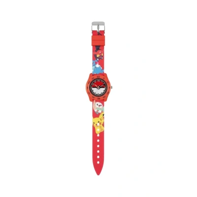 Abbildung von Pokémon Unisex Kinder Analog Quarz Uhr mit Silikon Armband POK9023