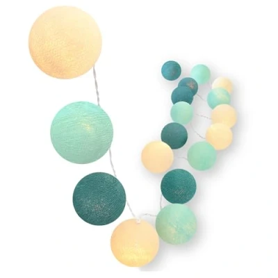 Abbildung von CREATIVECOTTON LED Lichterkette mit Cotton Balls inkl. Timer und Dimmer (20 Kugeln, Aqua)