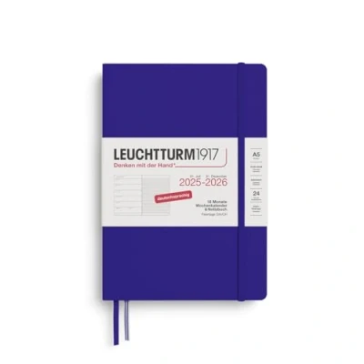 Abbildung von LEUCHTTURM1917 372620 Wochenkalender &amp; Notizbuch Medium (A5) 2026, 18 Monate 07.2025 12.2026, Hardcover, Ink, Deutsch
