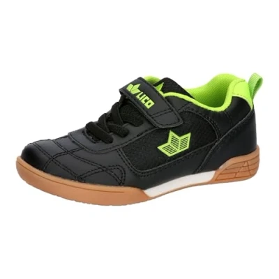 Abbildung von Lico Jungen Unisex Kinder Bernie V Hallenturnschuhe, Schwarz/Lemon, 29 EU