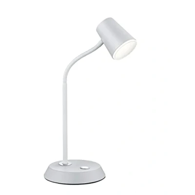 Abbildung von Trio Leuchten LED Tischleuchte Narcos 573190131, Metall Nickel weiß / Chrom, 1 x 6 Watt, 23.0 15.0 38.0 cm