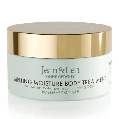Abbildung von Jean &amp; Len Melting Moisture Body Treatment Rosemary Ginger, für ein duftendes Pflegeergebnis, normale Haut, hochwertiger Tiegel, Pflegende Butter, ohne Parabene Silikone, 200 ml