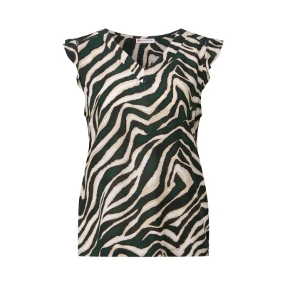 Abbildung von STREET ONE Damen A323570 Gemustertes Top, Pine Grove Green, 40