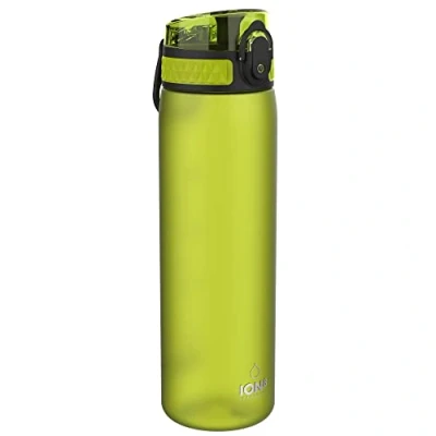 Abbildung von Ion8 Trinkflasche, 500 ml, Auslaufsicher, Einhandöffnung, Sichere Verriegelung, Spülmaschinenfest, BPA frei, Tragegriff, Klappdeckel, Leicht zu Reinigen, Klimaneutral, Grün