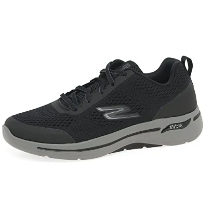 Abbildung von Skechers Herren Go Walk Arch Fit Idyllic Sneaker, Black Textile Synthetic, 44 EU