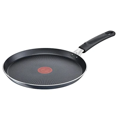 Abbildung von Tefal XL Force Crepepfanne 25cm, Antihaftversiegelung, nicht induktionsgeeignet, Pancake Pfanne mit Thermo Signal bei idealer Brattemperatur, gleichmäßige Bratergebnisse, C38510