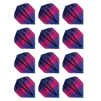 Abbildung von RED DRAGON Hardcore Radical Regenbogen Extra Dicke Standard Dart Flights 4 Sätze pro Packung (12 insgesamt)