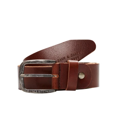 Abbildung von Herren Jack &amp; Jones Ledergürtel JACPAUL Belt Echt Leder Jeans Hosen Gürtel, Farben:Braun, Größe Gürtel:90