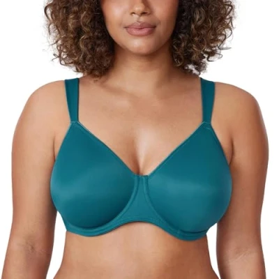 Abbildung von DELIMIRA Damen T Shirt Minimizer BH mit Bügel Große Größen Ohne Gepolstert Borealis Grün 100E