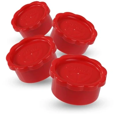 Abbildung von GRÄWE Deckel für Sodastream Glasflaschen Penguin und Crystal, 4er Set Flaschendeckel, absolut dicher Deckel, Rot