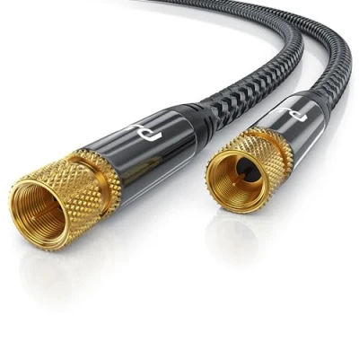 Abbildung von CSL 7,5m HDTV Satellitenkabel mit Braiding 8k 4k HDTC 135Db 75 Ohm F Stecker zu SAT Kabel Antennenkabel DVB T2 Radio UKW DAB