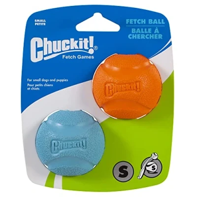 Abbildung von Schmeiß es weg! Fetch Dog Ball, robustes Hundespielzeug aus Gummi, kleines Launcher kompatibles Kauspielzeug für Hunde, klein, 2er Pack