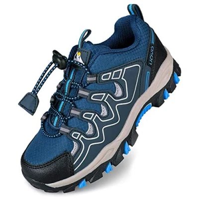 Abbildung von UOVO Turnschuhe Jungen Wanderschuhe Sneakers Kinder Trekking Schuhe Outdoor Sportschuhe Laufschuhe Blau 30