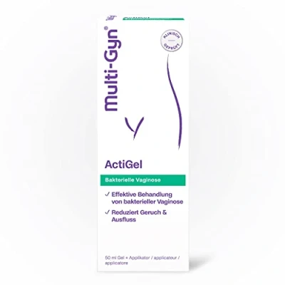 Abbildung von Multi Gyn ActiGel Vaginalgel zur Linderung von Symptomen einer bakteriellen Vaginose Behandlung und Intimpflege Damen 50 ml Gel Tube mit Applikator