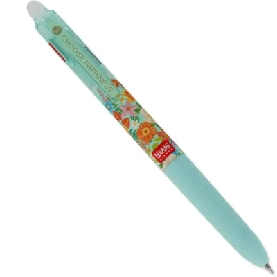 Abbildung von Legami 3 Farben Gelschreiber, Wiederaufladbar, Ergonomischer Griff, ⌀ 0,5 mm Spitze, Motiv Blumen