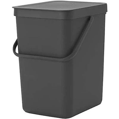 Abbildung von Brabantia Sort &amp; Go Mülleimer, Kunststoff, Grau, 25 Liter
