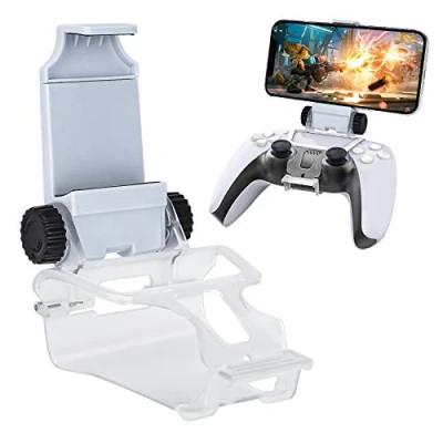 Abbildung von DLseego PS5 Controller Phone Mount Clip, Clip Halterung für Gamepad PS5, DualSense, Weiß