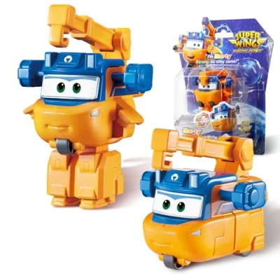 Abbildung von Super Wing Transformations Flugzeug Marty, ca. 5 cm große Spiel Figur für Kinder, Spielzeug und Roboterfigur Jungen Mädchen ab 3 Jahren, Orange