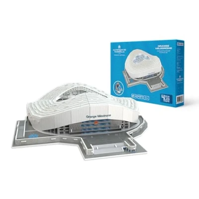 Abbildung von Megableu 678266 National Soccer Club Fußball 3D Puzzle Stadion, Orange, Velodrome (Olympique de Marseille) mit LED