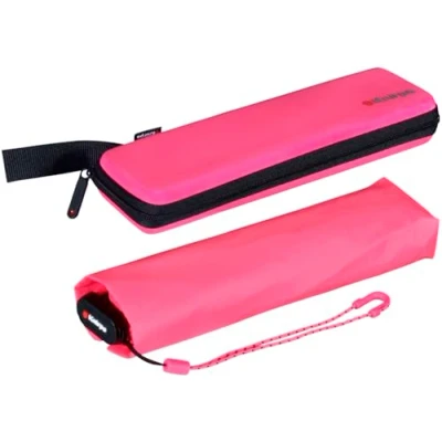 Abbildung von Knirps Taschenschirm US.050 Ultra Light Slim Manual im Etui neon pink