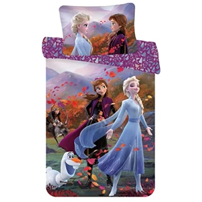 Abbildung von Jerry Fabrics AC Déco Bettwäsche Die Eiskönigin Wind 100 x 135 cm Baby, Violett