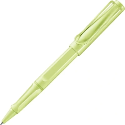 Abbildung von Lamy safari springgreen Tintenroller zeitlos klassicher Stift mit ergonomischem Griff &amp; Strichbreite M Gehäuse aus robustem ASA Kunststoff Tintenrollermine 63 in schwarz