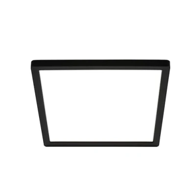 Abbildung von BRILONER LED Deckenlampe mit indirektem Licht, flach, neutralweißes Lampe, Deckenleuchte, Wohnzimmerlampe, Panel, Küchenlampe, Deckenbeleuchtung, 24x24x3 cm, Schwarz