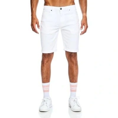 Abbildung von JEEL Herren Kurze Hosen Slim Fit Jeans Shorts 5 Pocket Style Stretch Hose für Männer Basic Washed 8 Weiß 29W