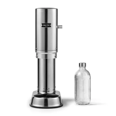 Abbildung von Aarke Carbonator Pro, Wassersprudler mit Glasflasche, Edelstahl Finish