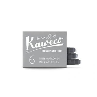 Abbildung von Kaweco Füller Tintenpatronen Smokey Grey für Patronen mit kurzen Standardpatronen I 6 Füllerpatronen vieler Markenenhersteller Tinte Rauchgrau