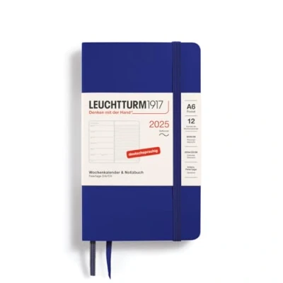 Abbildung von LEUCHTTURM1917 370534 Wochenkalender &amp; Notizbuch 2025, Pocket A6 Softcover 12 Monats Planer, 80 g, liniert Ink