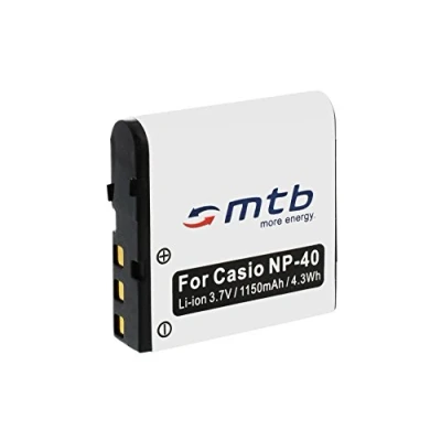Abbildung von Ersatz Akku NP 40 kompatibel mit Casio Exilim EX Z200, Z300, Z400, Z450, Z500, Z600... (Siehe Liste)