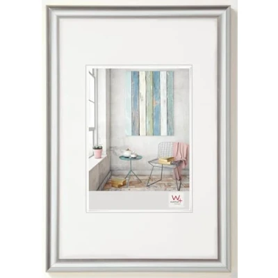 Abbildung von walther design Bilderrahmen silber 13 x 18 cm Trendstyle Kunststoffrahmen KP318S