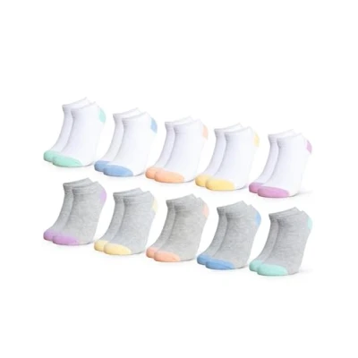 Abbildung von Occulto Mädchen &amp; Jungen Sneaker Socken 10er Pack (Modell: Piccolo) 27 30 Weiß Grau